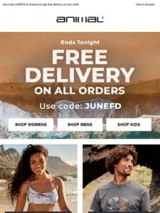 Free Delivery Ends Tonight