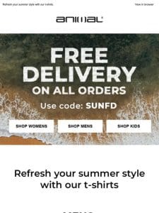 Free Delivery On All Orders Use Code: SUNFD