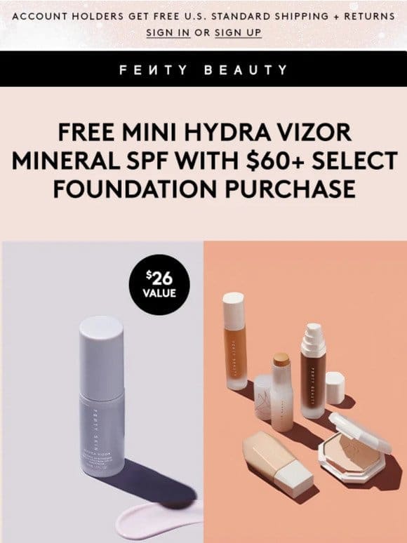 Free Mini Hydra Vizor Mineral SPF Moisturizer