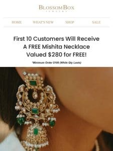 Free Necklace Worth $280 for First 10 Orders!