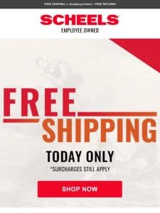 Free Shipping*—Today Only!