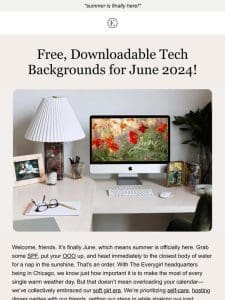 Free， Downloadable Tech Backgrounds for June 2024!