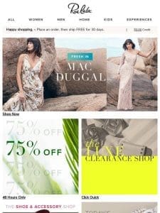 Fresh In! Mac Duggal • All 75% Off for 48 Hours