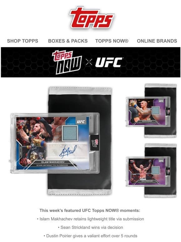 Fresh Launch | UFC Topps NOW®!