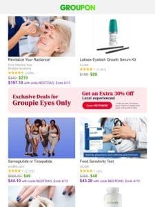 ?? From Groupon! Since you’re a valued subscriber， enjoy: Handpicked Deals!