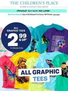 GOIN’ FAST! $2.99 Graphics ? 50% OFF Shorts