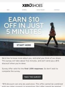 Get $10 Off – We Want Your Opinion