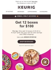 Get 12 boxes for only $100