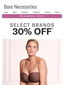 Get 30% Off Brands That Rarely Go On Sale