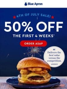 Get 50% off EVERY WEEK for 4 weeks (!!)
