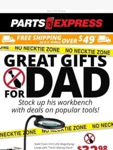 Get Great Gifts for Dad!   NO NECKTIE ZONE