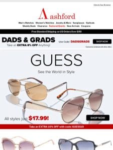 Get Ready for Summer with Guess Shades!