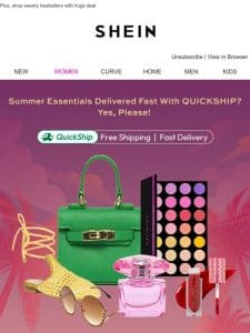 Get Summer Essentials Delivered ASAP With QuickShip