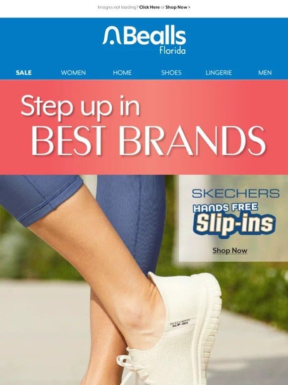 Get moving in the best brands: Skechers， New Balance & more!