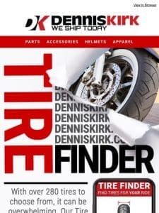 Get new Tires for your Cruiser with the help of the DK Tire Finder!