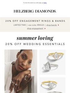 Get ready for wedding season with 20% off
