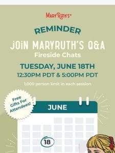 Get ready to chat with MaryRuth ?