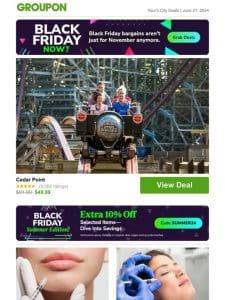 Get up to 10% off! Cedar Point