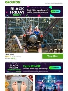 Get up to 10% off! Cedar Point