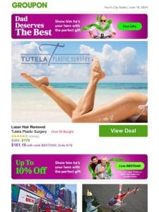 Get up to 10% off! Laser Hair Removal