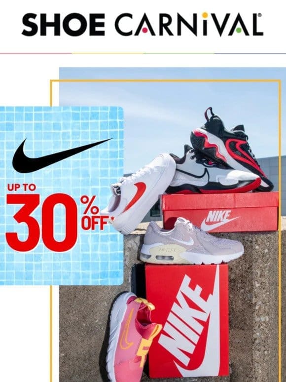 Get up to 30% off Nike for the whole family