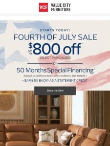 Get up to $800 off during our July 4th Sale!