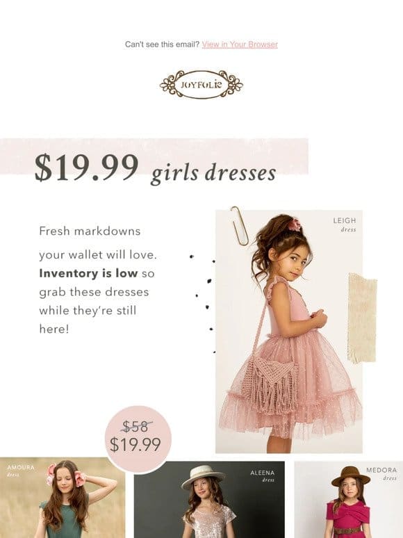 Girls dresses under $20- selling FAST ??