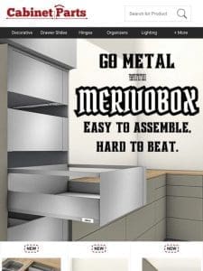 Go metal?with NEW MERIVOBOX Drawers