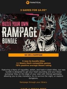 Go on a Rampage! New Games Bundle