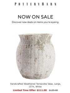 Good news: Weathered Handcrafted Terracotta Vases is on sale (Plus， up to 60% off Summer Clearance)