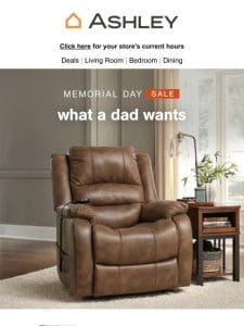 Grab the Best Seat in time for Father’s Day!