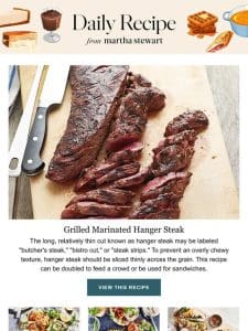 Grilled Marinated Hangar Steak