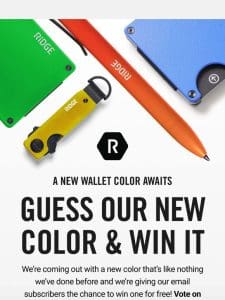 Guess our new color & win it