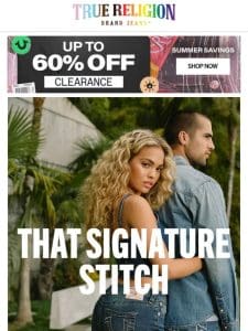 HALF OFF SIGNATURE STITCH DENIM