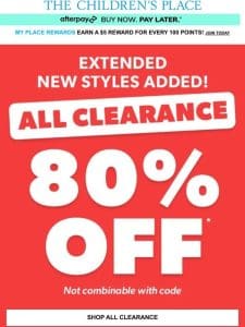 HOURS LEFT: 80% off ALL CLEARANCE!