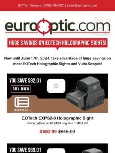 HUGE Savings on EOTech Holographic Sights