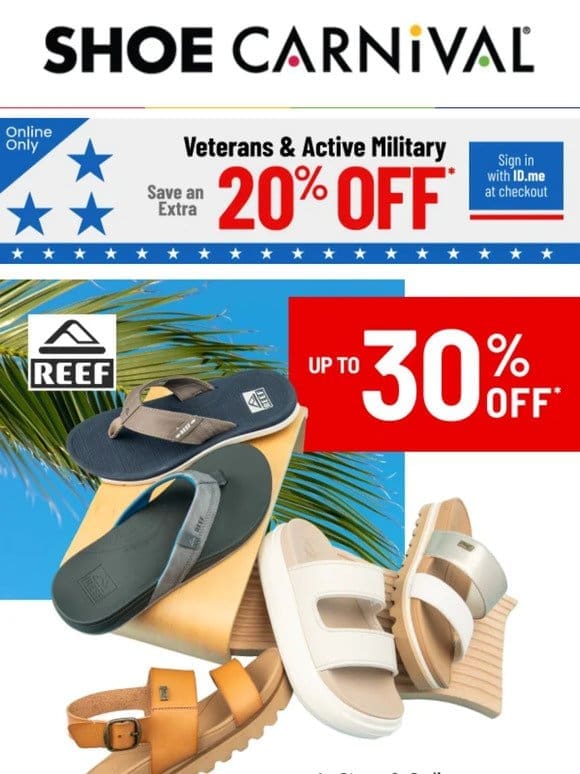 HUGE sandal savings for memorial day!