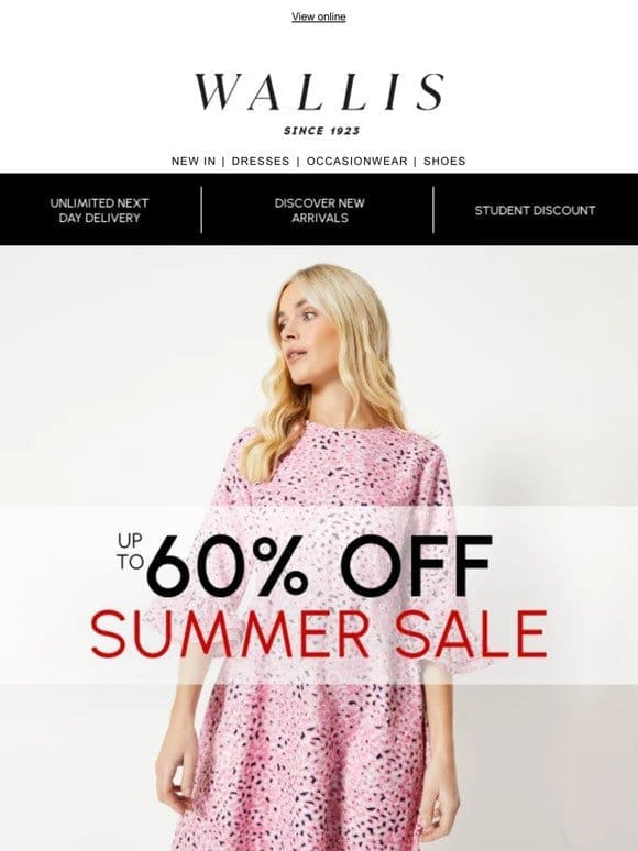 HURRY – Up to 60% off Wallis!