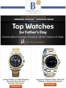 Handcrafted Watches Made Just for Dad