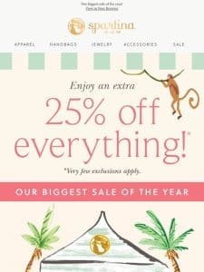 Happening Now: 25% OFF