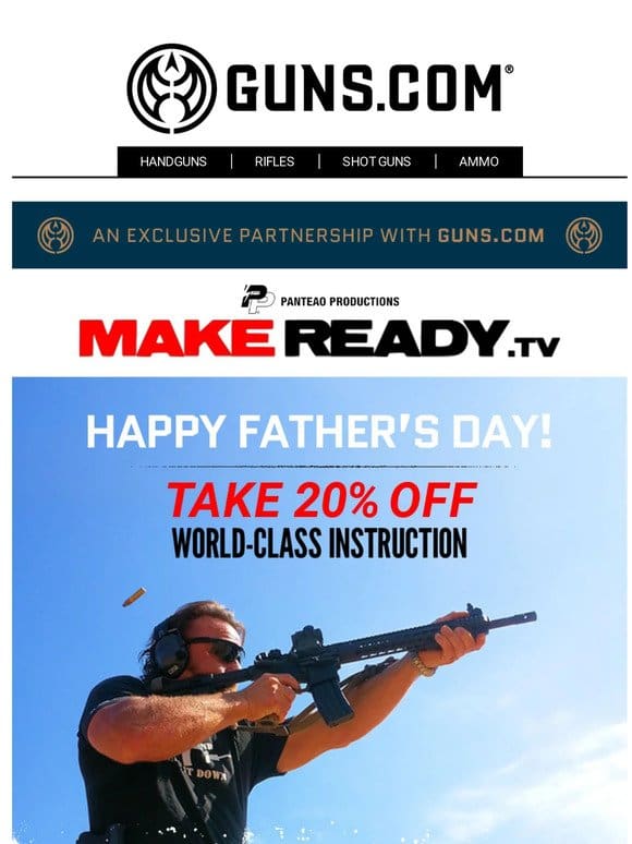 Happy Father’s Day!   Take 20% OFF On World-Class Training!