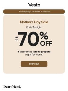 Happy Mother’s Day: Last Chance to Use Your $50 Reward