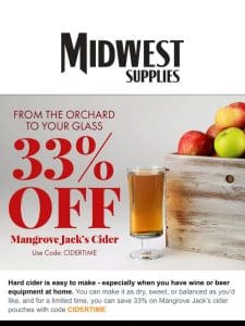 Hard Cider Sale — 33% Off!