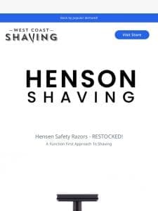 Hensen Safety Razors Back in Stock!