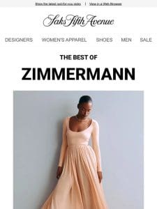 Here are new picks from Zimmermann