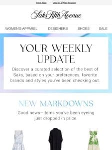 Here’s your weekly update: price drop alert on your Cinq à Sept item & more