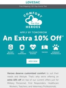 Heroes: Save 30% (+ an EXTRA 10% Off)!