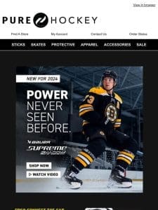 Hey， Shop The New Bauer Supreme Shadow Skates & Feel Power Like Never Before!