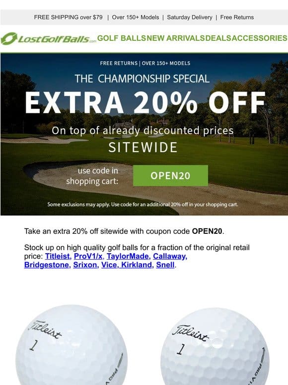 Hit a Hole-in-One This Father’s Day with an Extra 20% Off