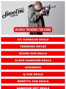 Hot Off the Press: Trending Deals on Glock， Ruger， and Q Guns and search New Handgun Deals!